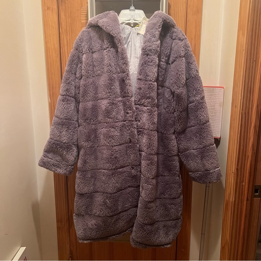 Faux fur coat